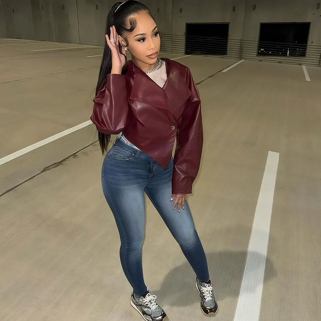Asymmetrical Leather Jacket