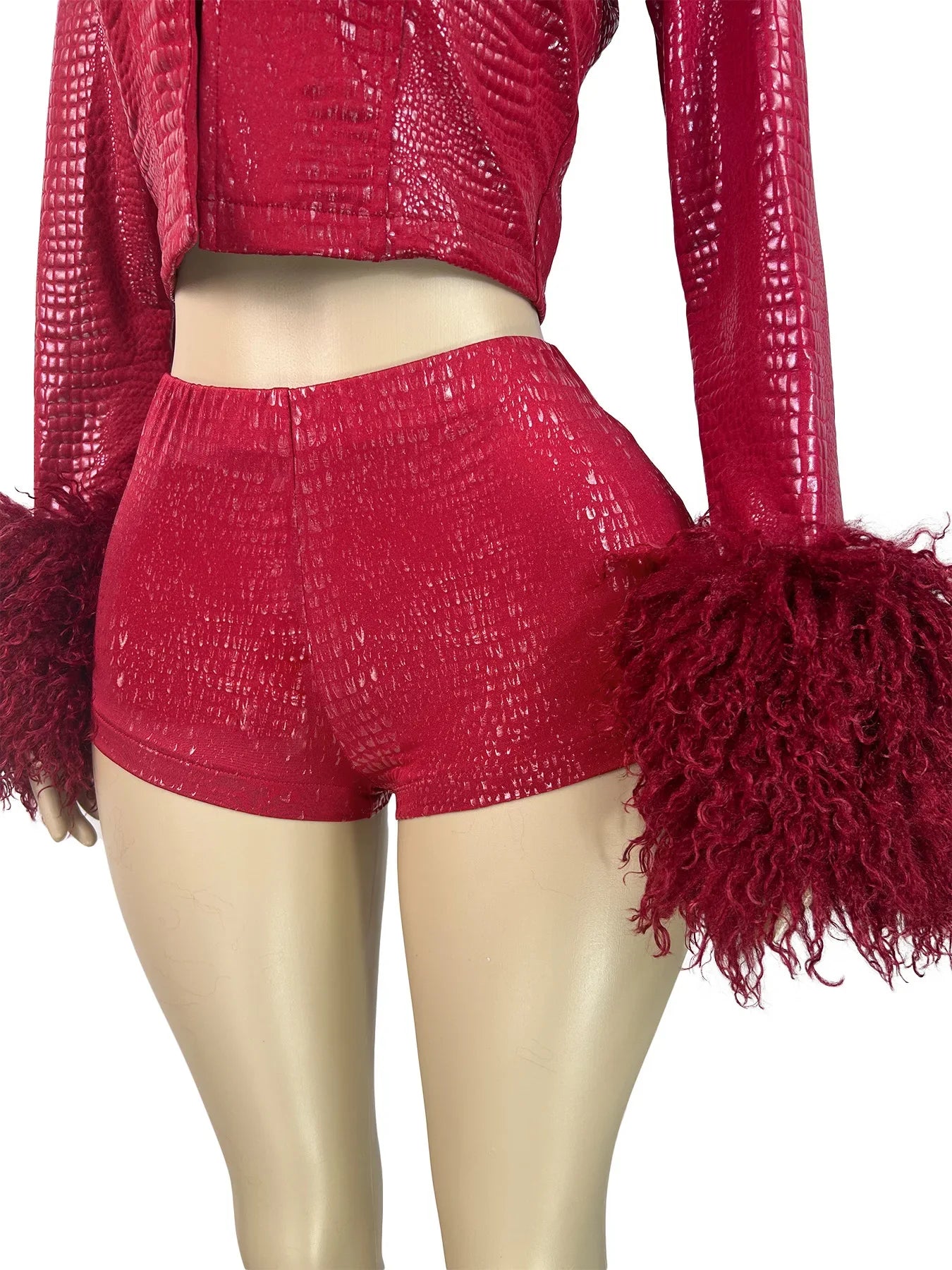 Bougie Hustler Fur Patchwork Set