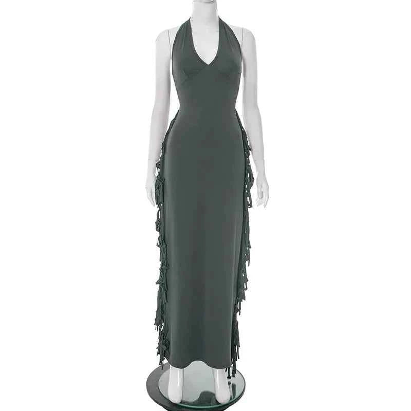 Tassel Long Bodycon Dress