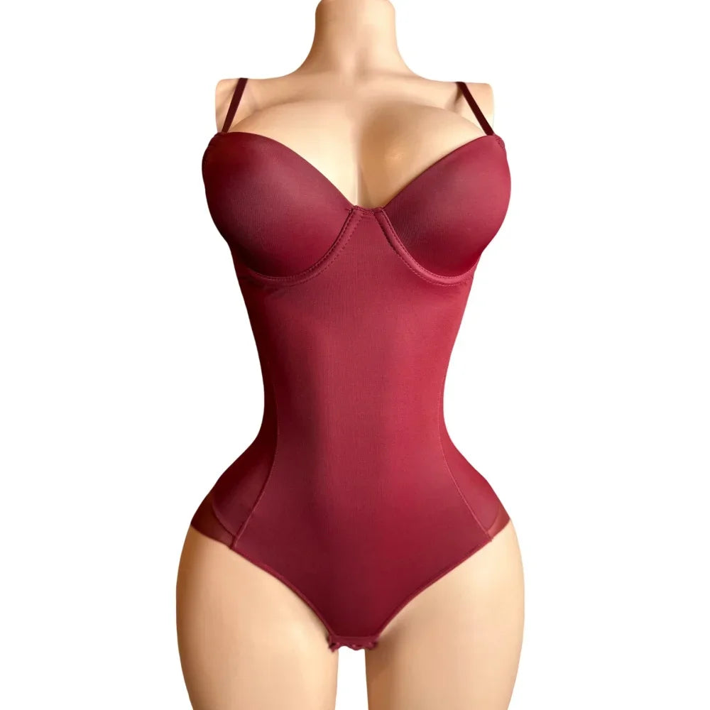 V-Neck Bodycon Bodysuit