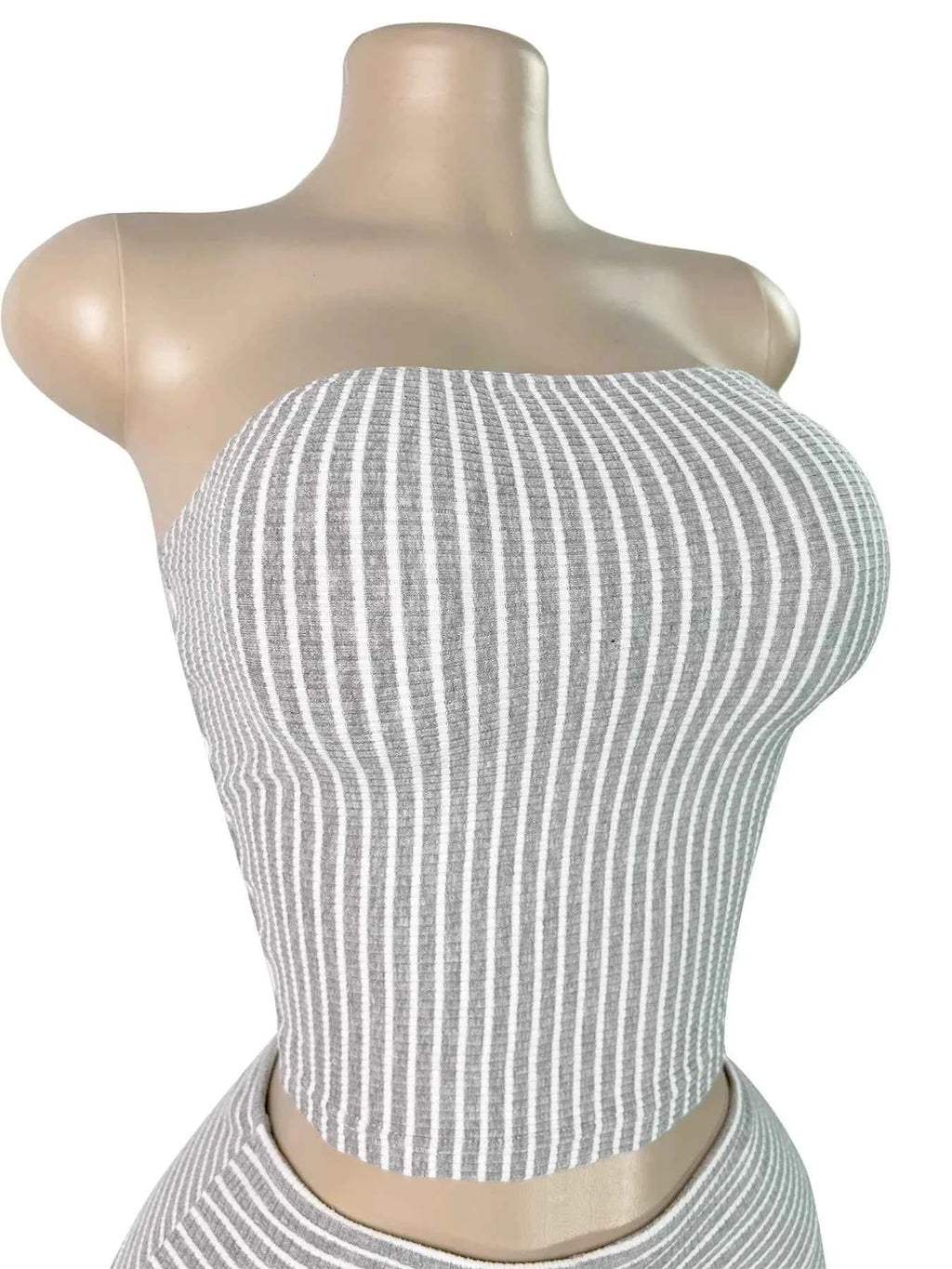 Striped Pattern Shorts Set