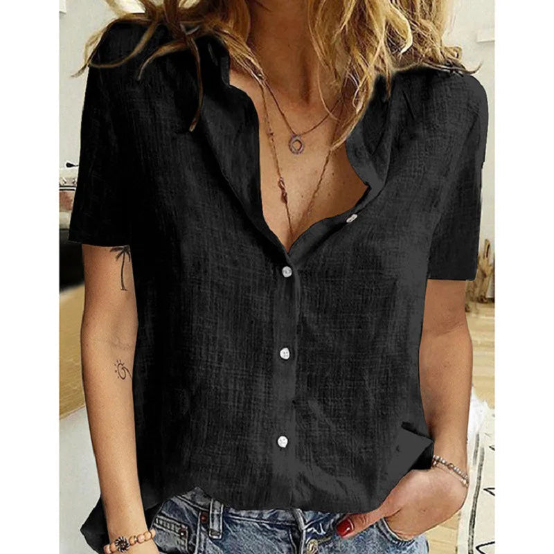 Summer Elegant Harajuku Linen Oversized Shirts Short Sleeve Birds Print Loose Blouses and Tops Casual Oversized Tunic Clothing by Urban Fashion Icon
