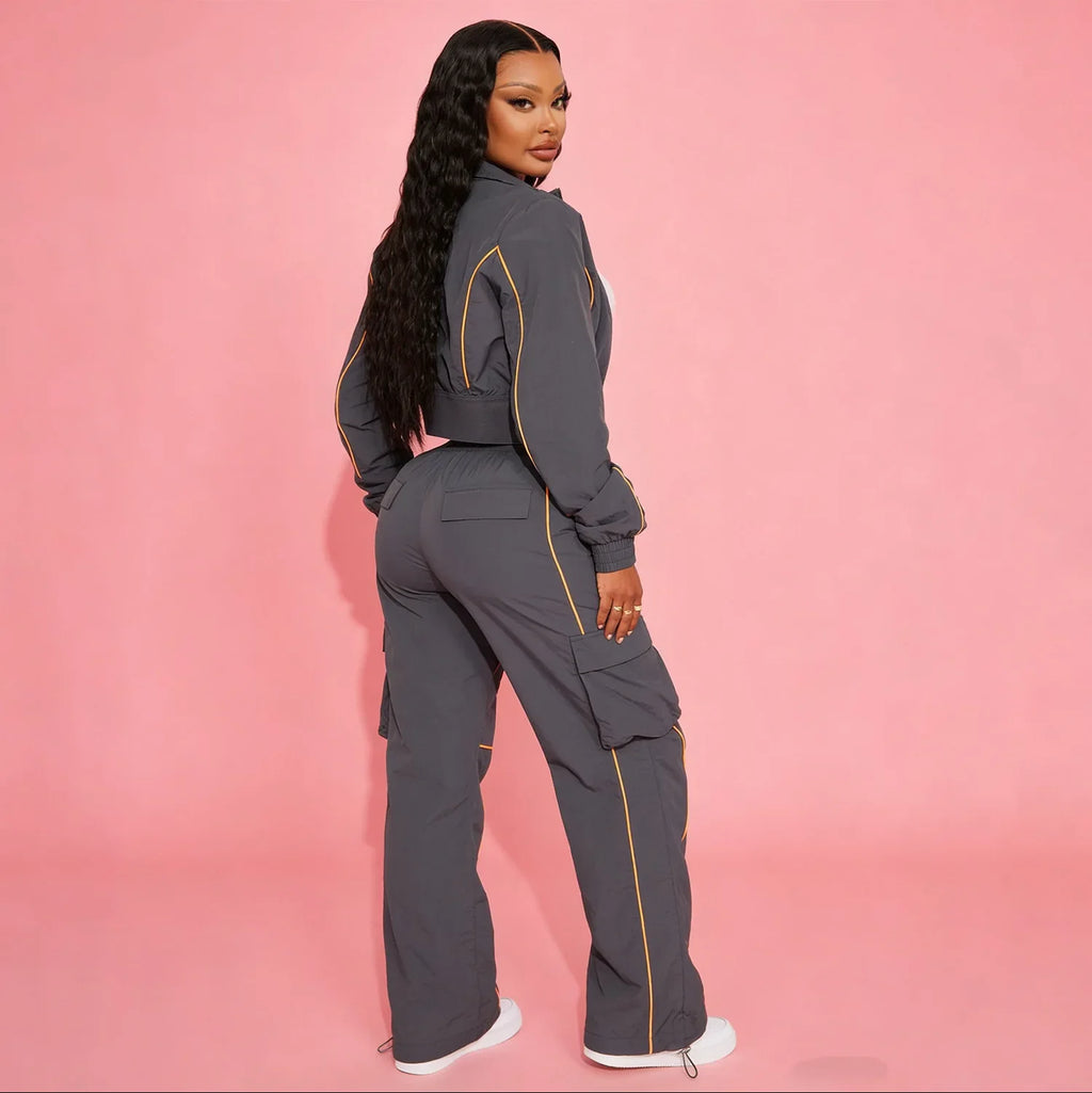 Cargo Style Two-Piece Pants Set