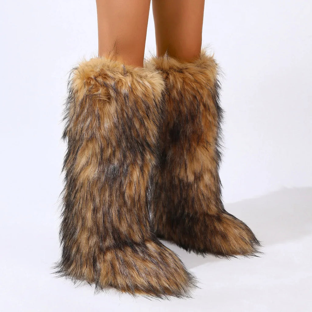 Winter Faux Fur Long Boots