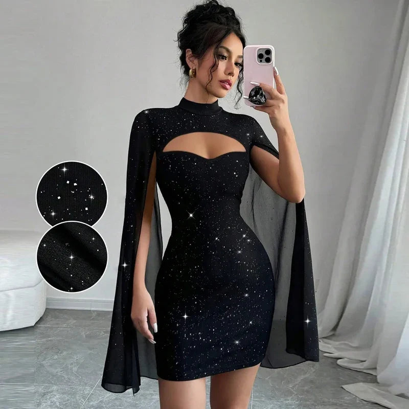 Dresses for Women New Long Sleeve Stand Collar Women Dress Slim Black Package Hip Dress Women Vestidos De Verano Mujer 2025 Q497 by Urban Fashion Icon
