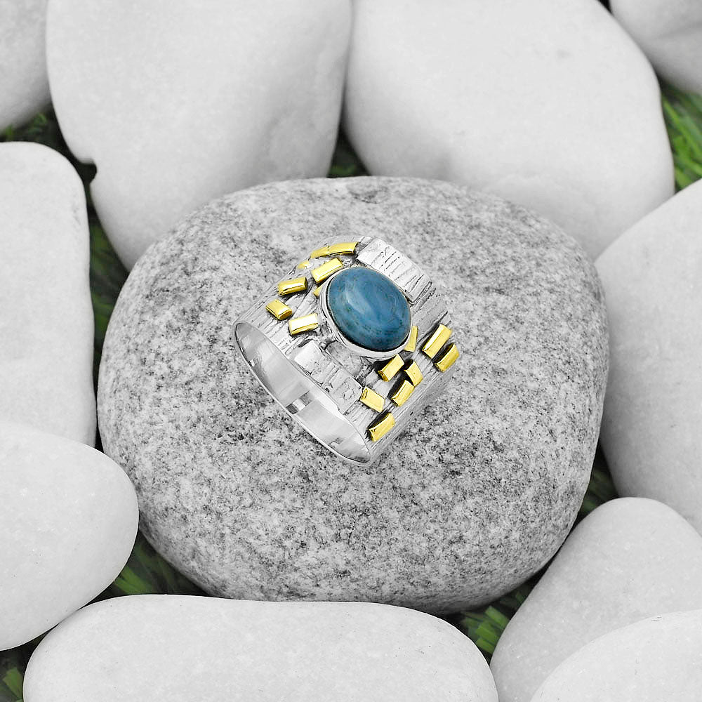 Two Tone - Natural Owyhee Opal Ring size-7.5 R-1543 SDR168470 - Goddess Imports Marketplace