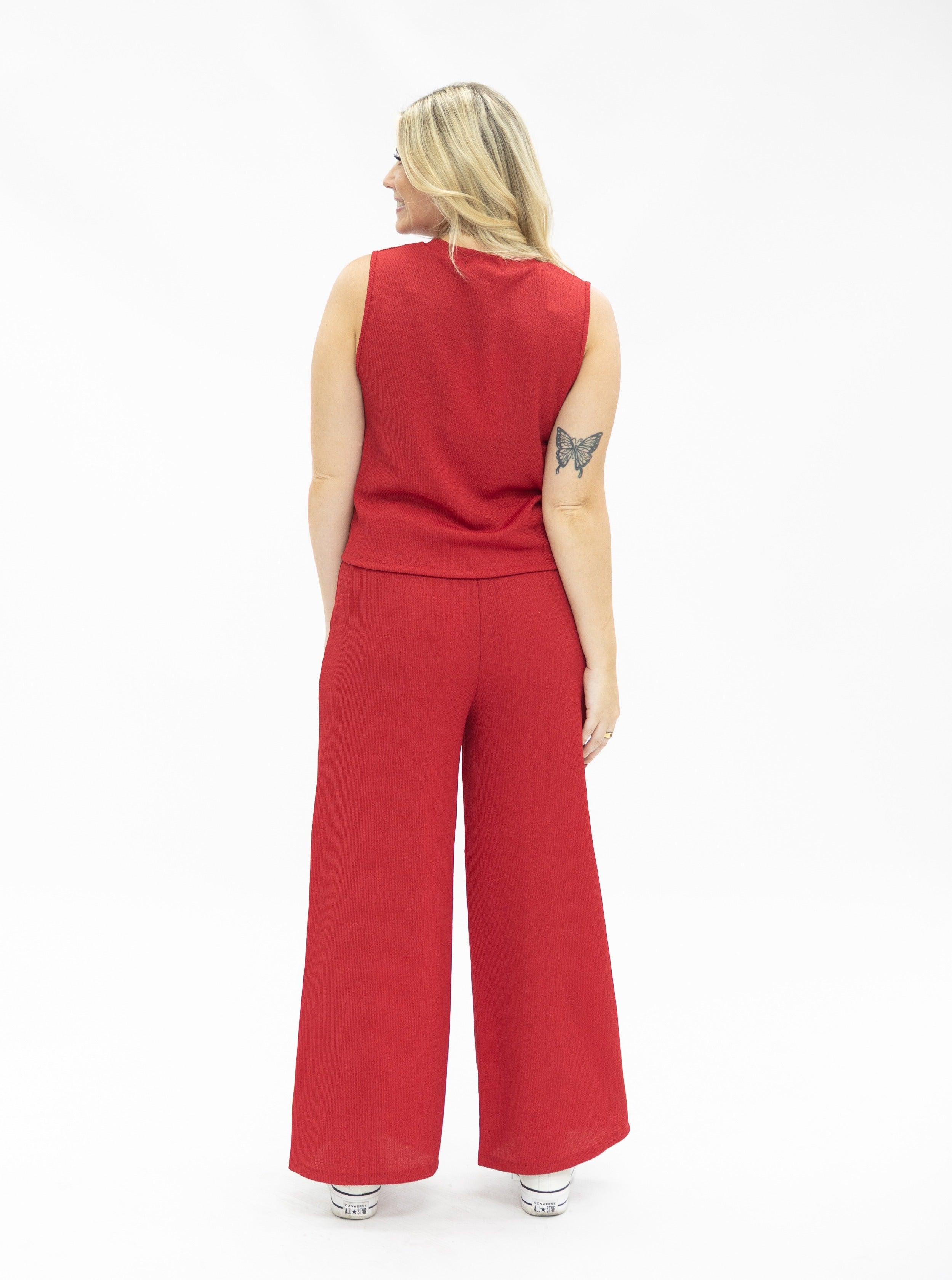 The Earhart Pants, Red by Grace+Emma