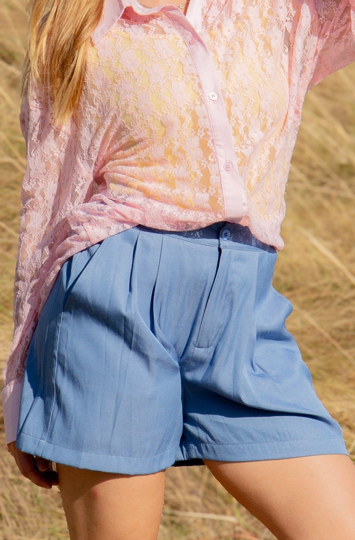 Trouser Shorts, Chambray by Grace+Emma