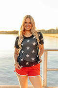 Mesh Short-Sleeve Top, Navy
