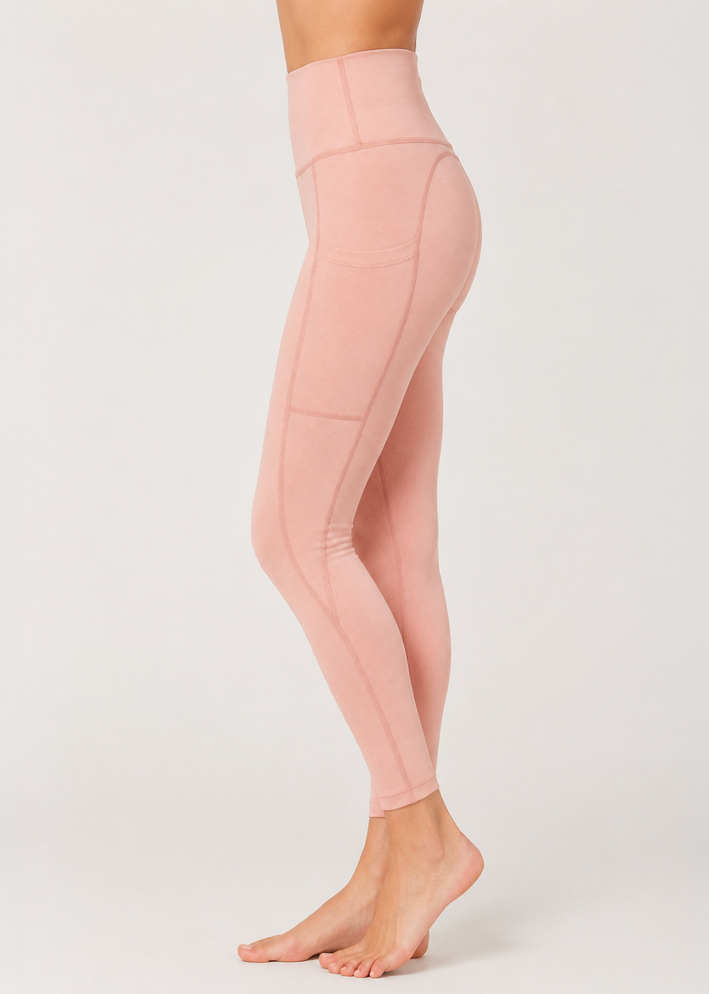 Stretch Heather Pocket Legging Made in USA