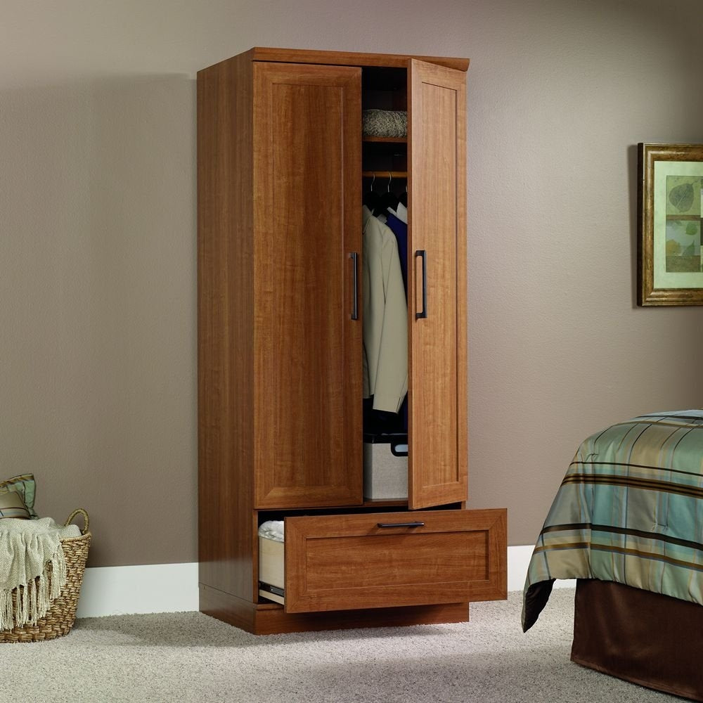 Sienna Oak Wardrobe Clothes Storage Cabinet Armoire - Goddess Imports Marketplace