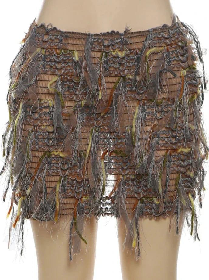 Colorful Tassel Skirt