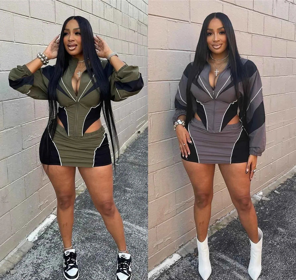 Lydia Jacket and Two-Piece Mini Skirt Set