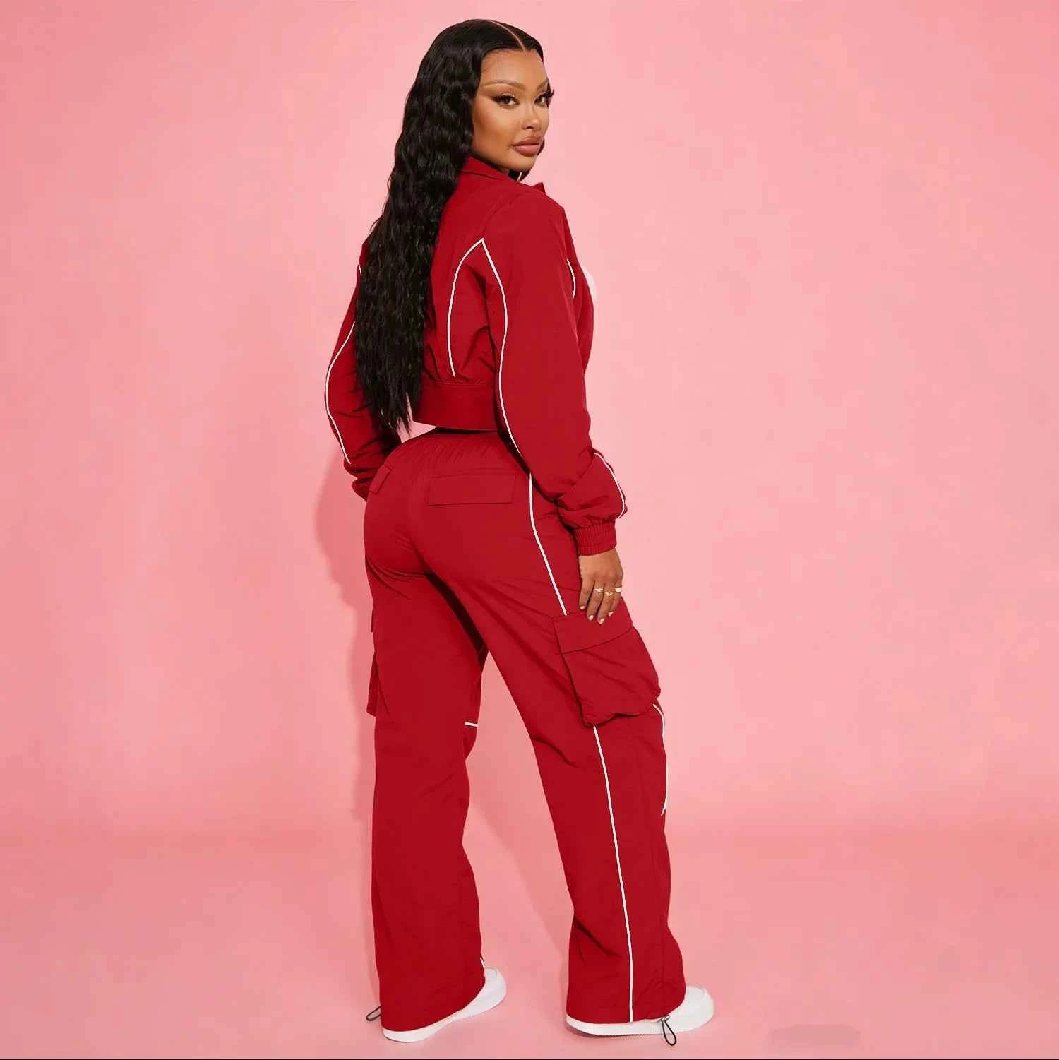 Cargo Style Two-Piece Pants Set