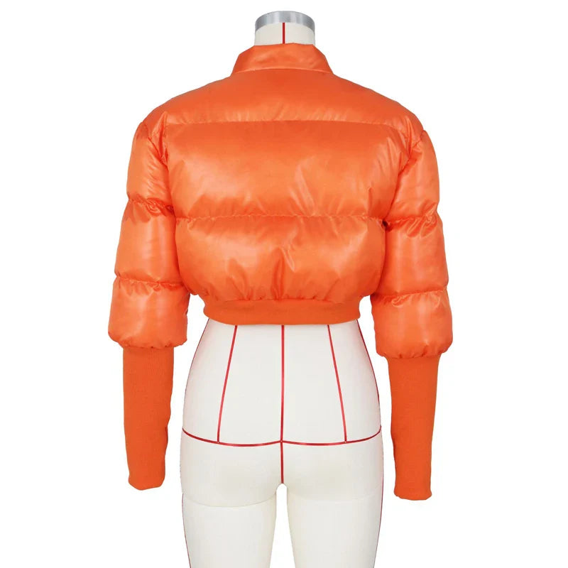 Cropped Bubble Puffer Jacket