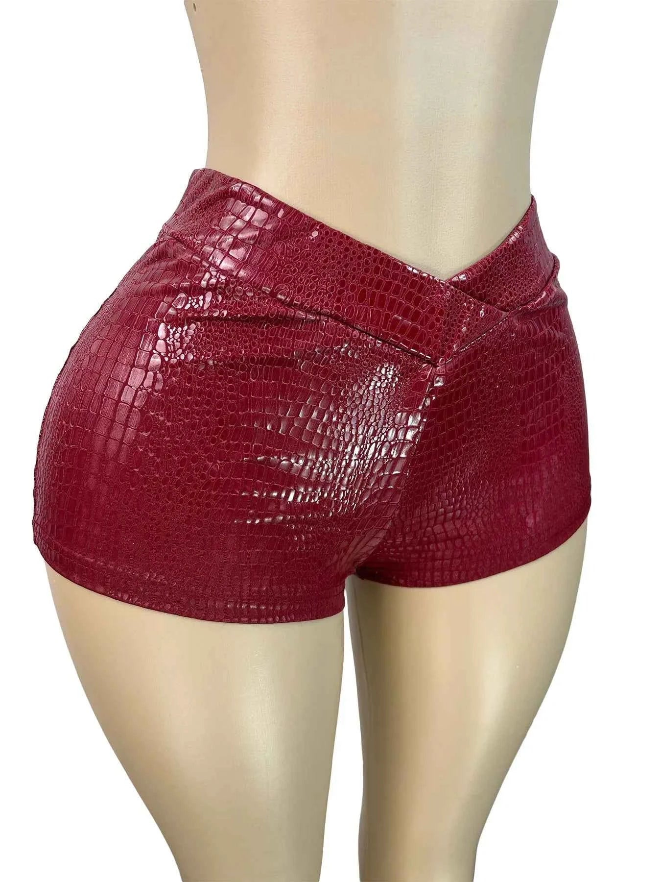 Sexy Leather Bodycon Shorts