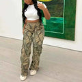 Camouflage Wide Leg Cargo Pants