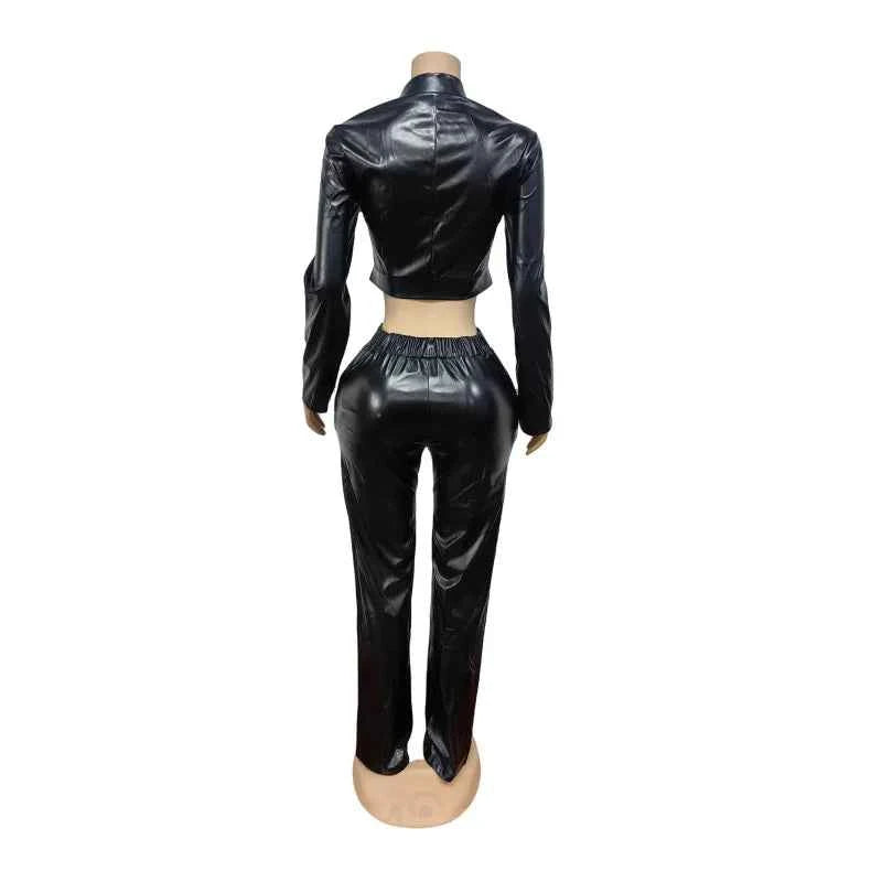 Kelly Leather Pants Set