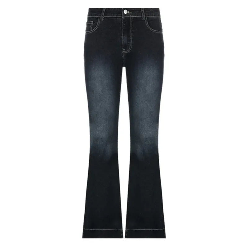 New y2k Flare Jeans Vintage Low Waisted Cute Trousers Aesthetic Streetwear Casual Cargo Pants Women Korean Distressed Jean by Urban Fashion Icon