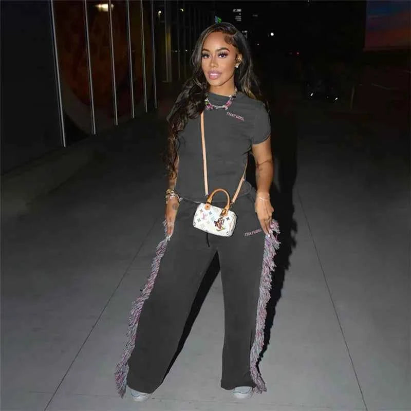 That Girl Two-Piece Fringe Pant Set