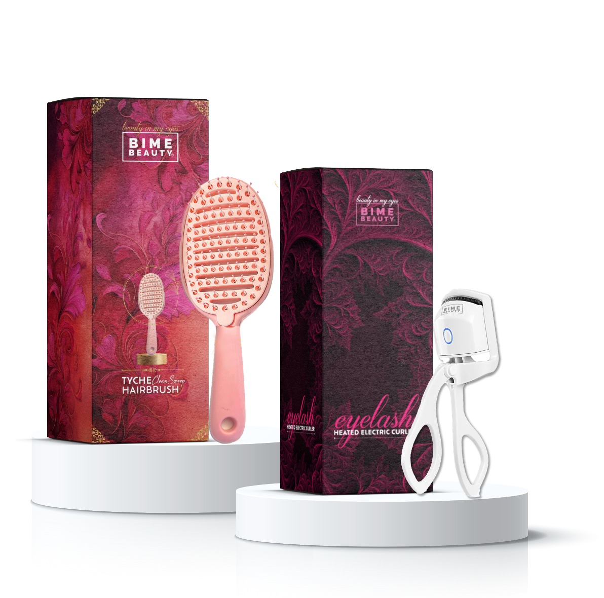 The Complete Eye & Hair Perfection Bundle: Tyche Brush & Electric Eyelash Curler - Goddess Imports Marketplace