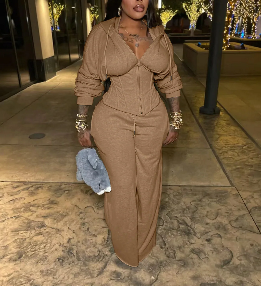 Hoodie Sweatsuit Pants Set