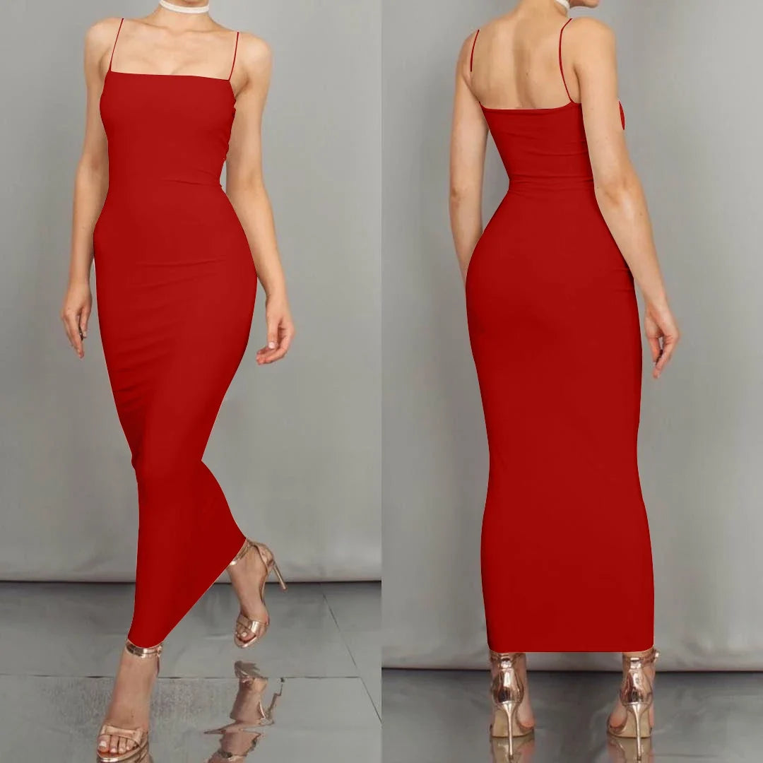 Summer Women's Dress Long Sling Dresses Club Sexy Suspender Dress by nowadaysfashion