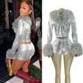 Bougie Hustler Fur Patchwork Set