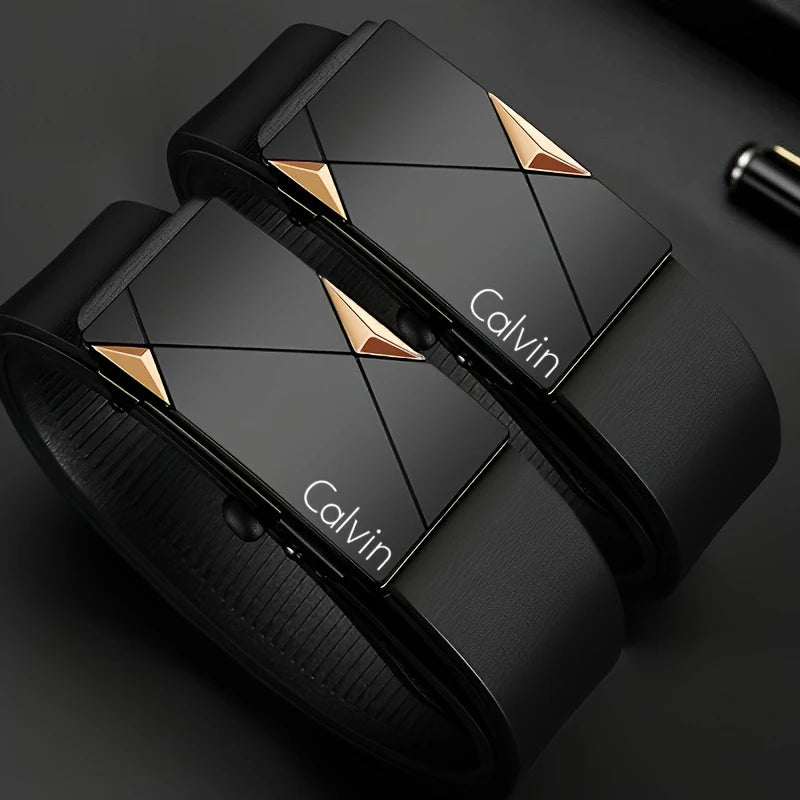 Stylish Men's PU Leather Belt - Fashion Belts for Daily Life, Leisure,