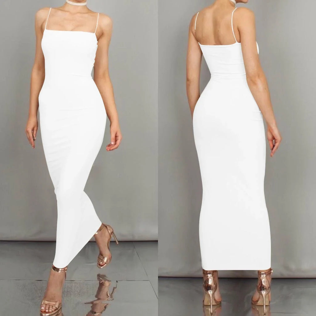 Summer Women's Dress Long Sling Dresses Club Sexy Suspender Dress by nowadaysfashion