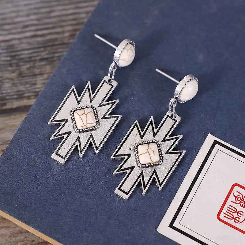Western Cowgirl Jewelry Bulk Wholesale Aztec Western Dangle Earrings