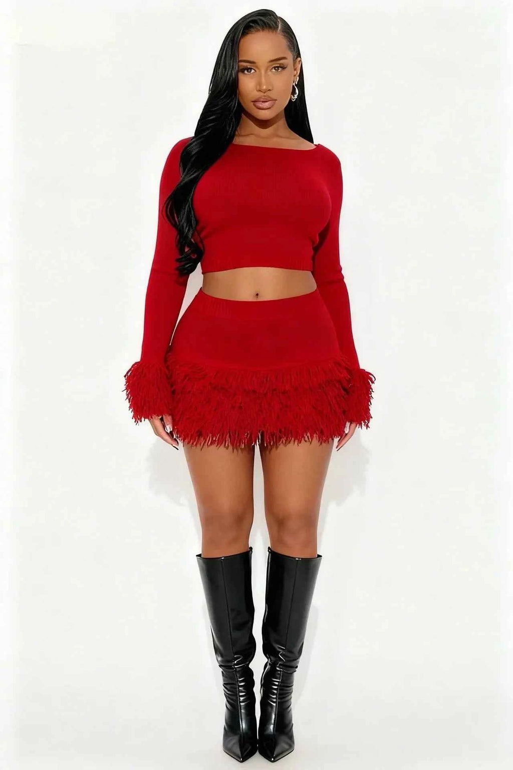 Winter Two-Piece Tassell Set