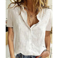 Summer Elegant Harajuku Linen Oversized Shirts Short Sleeve Birds Print Loose Blouses and Tops Casual Oversized Tunic Clothing by Urban Fashion Icon