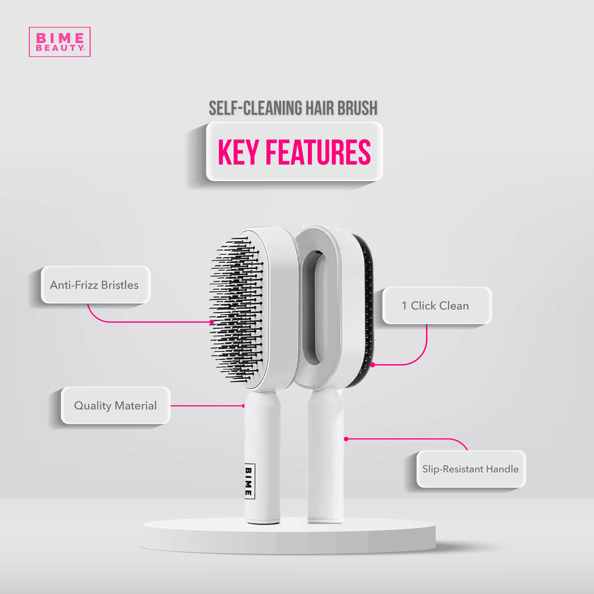 Self-Cleaning Hair Brush - Goddess Imports Marketplace