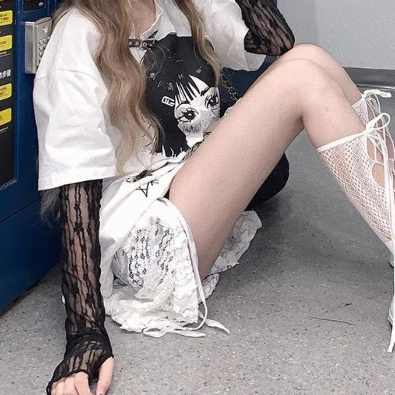 Skirts Women Solid Hollow Out Chic Lace-up Design Streetwear Daily Sweet Spicy Girls Layering Trendy Harajuku Popular Summer by Urban Fashion Icon