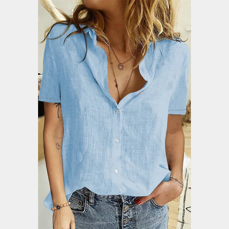 Summer Elegant Harajuku Linen Oversized Shirts Short Sleeve Birds Print Loose Blouses and Tops Casual Oversized Tunic Clothing by Urban Fashion Icon