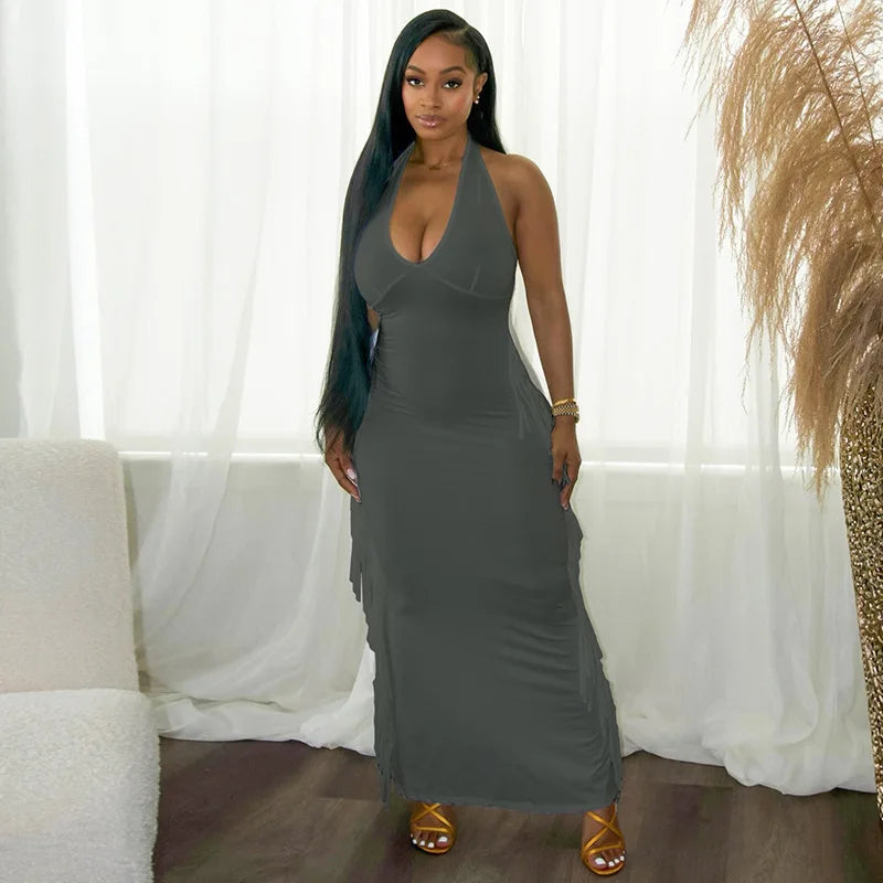 Tassel Long Bodycon Dress