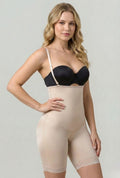 Open Bust Mid-thigh Body Shapewear w/ Flat Front by Vedette Store