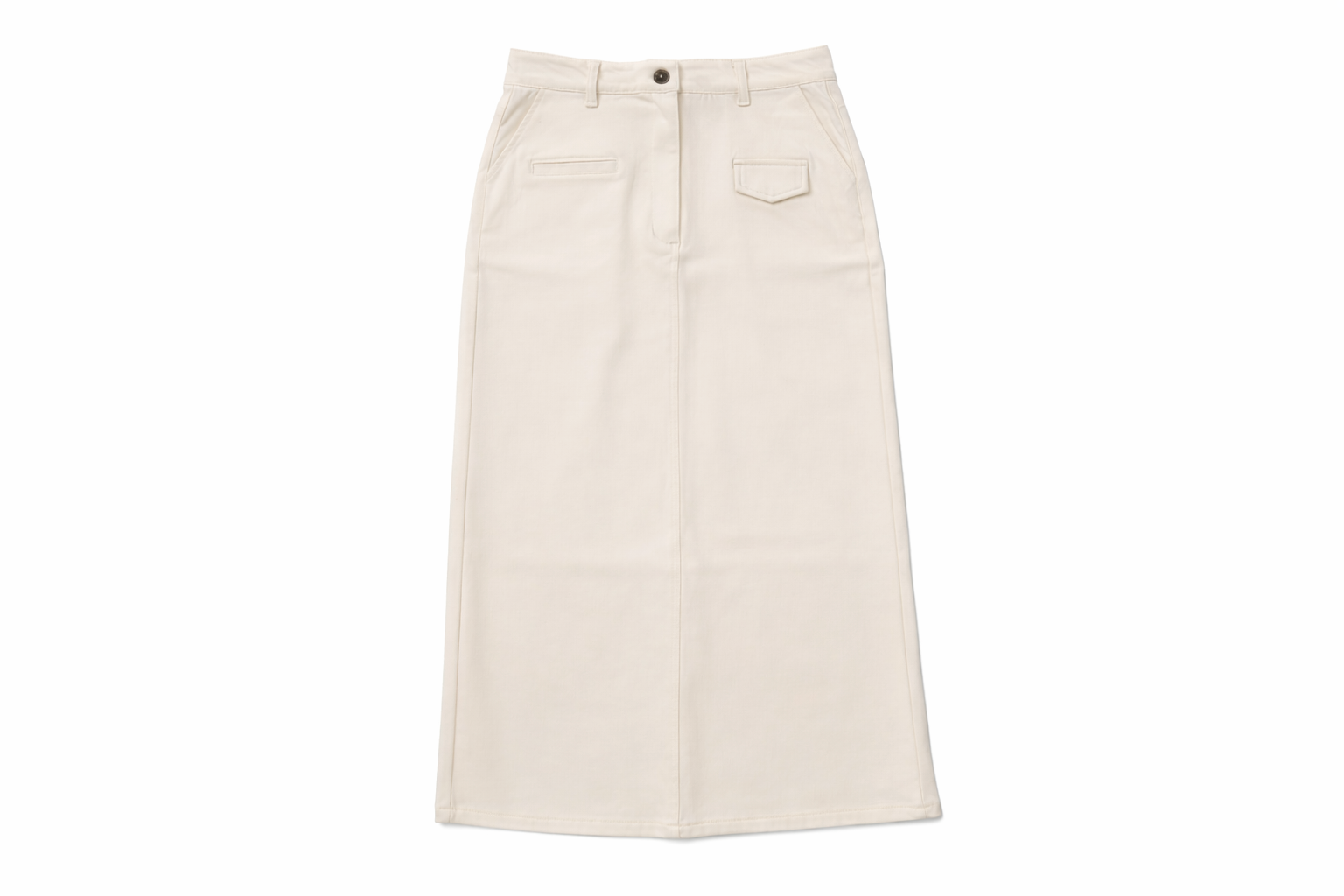 STRETCH DENIM SKIRT - TAN by profile-nyc