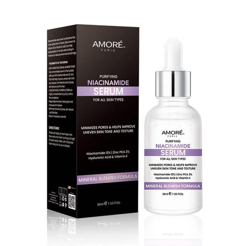 Amore Paris Niacinamide Face Serum 12% Plus Zinc 2%, Hyaluronic Acid & Vitamin E, Dark Spot Remover, Pore Minimizer & Aging Skin Treatment by DailySale