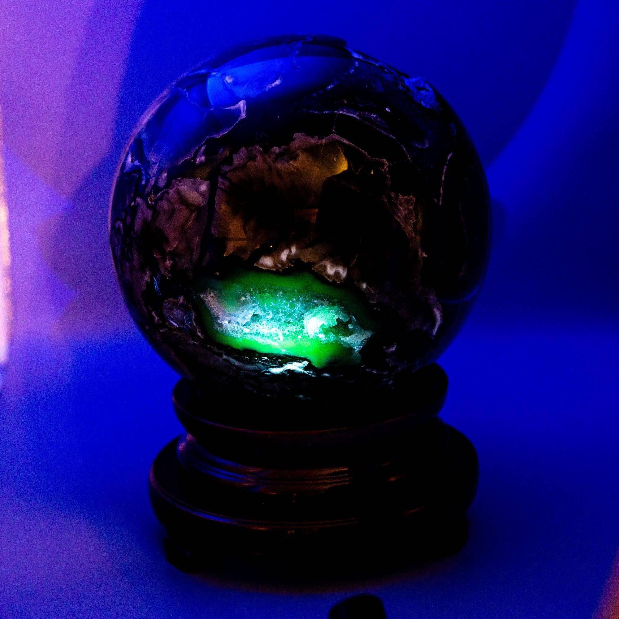 Volcano Agate Sphere XXL 47lbs UV Reactive