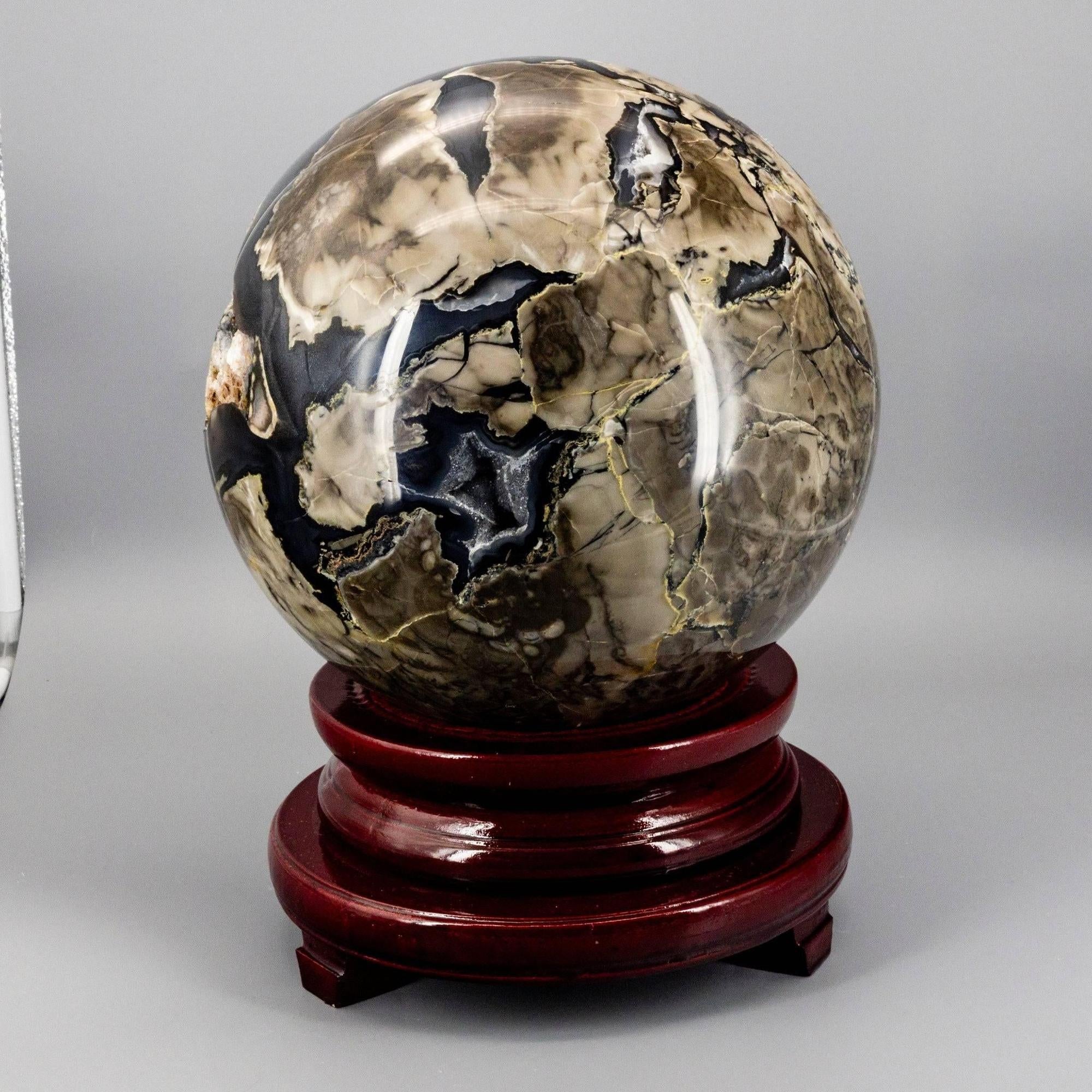 Volcano Agate Sphere XXL 47lbs UV Reactive