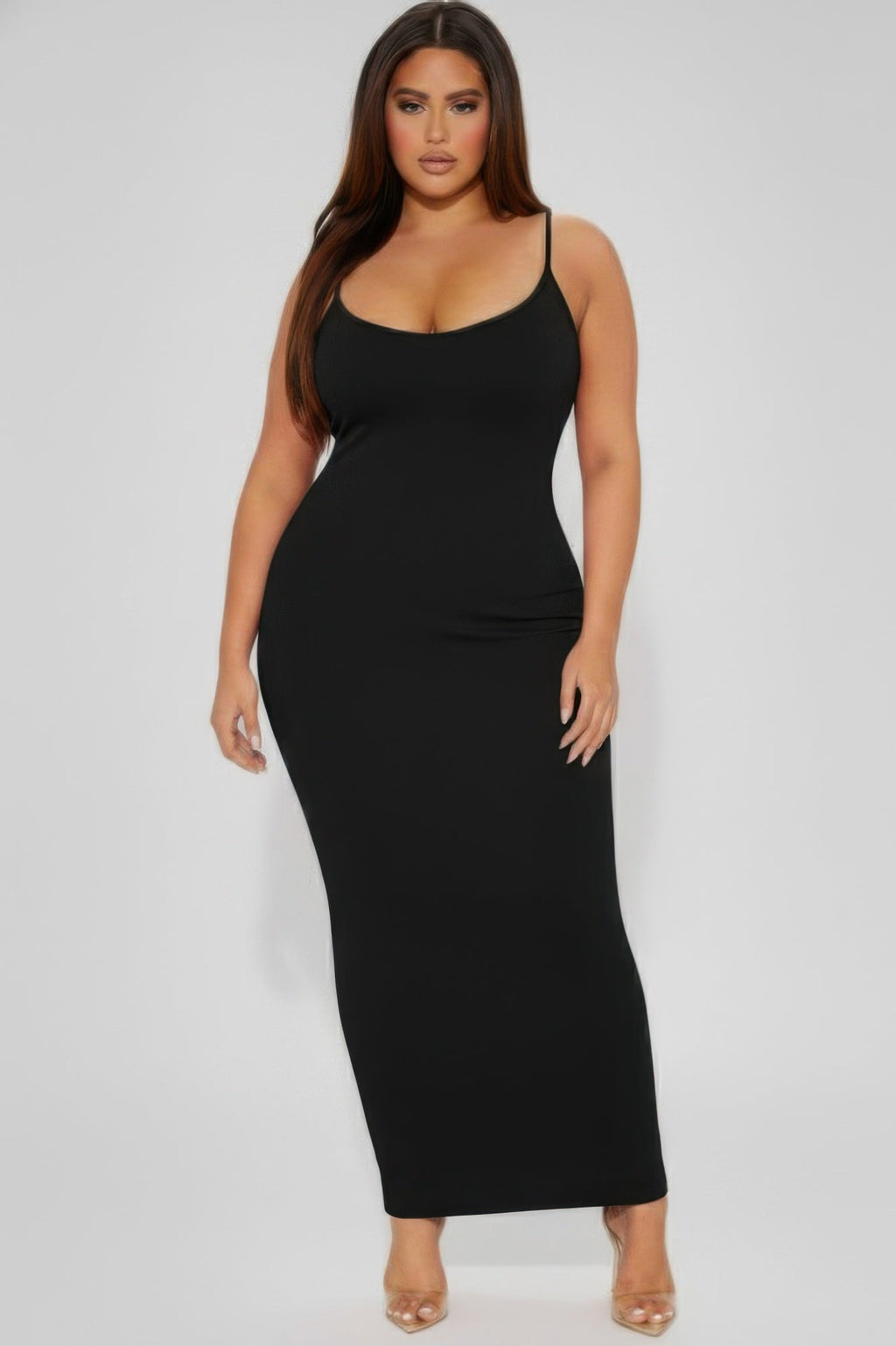 Plus Ribbed Mermaaid Hem Cami Dress by Selvanelle