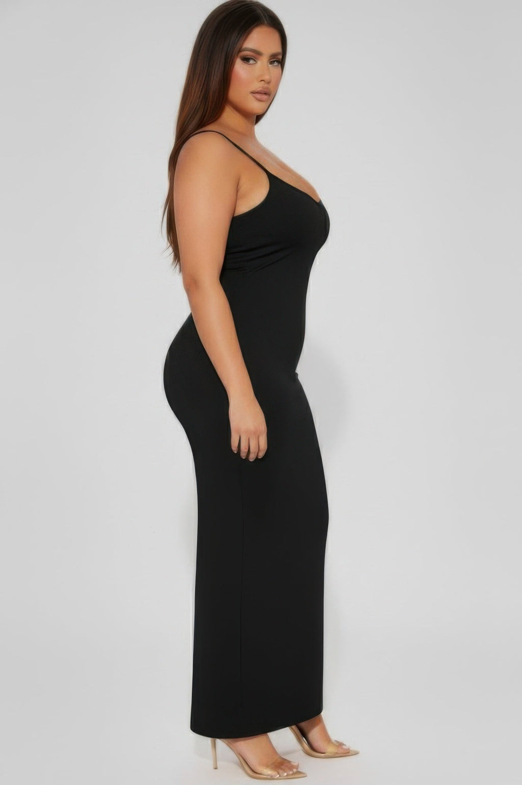 Plus Ribbed Mermaaid Hem Cami Dress by Selvanelle