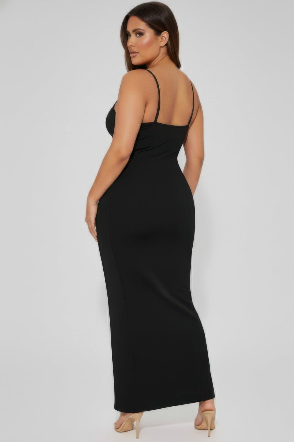 Plus Ribbed Mermaaid Hem Cami Dress by Selvanelle