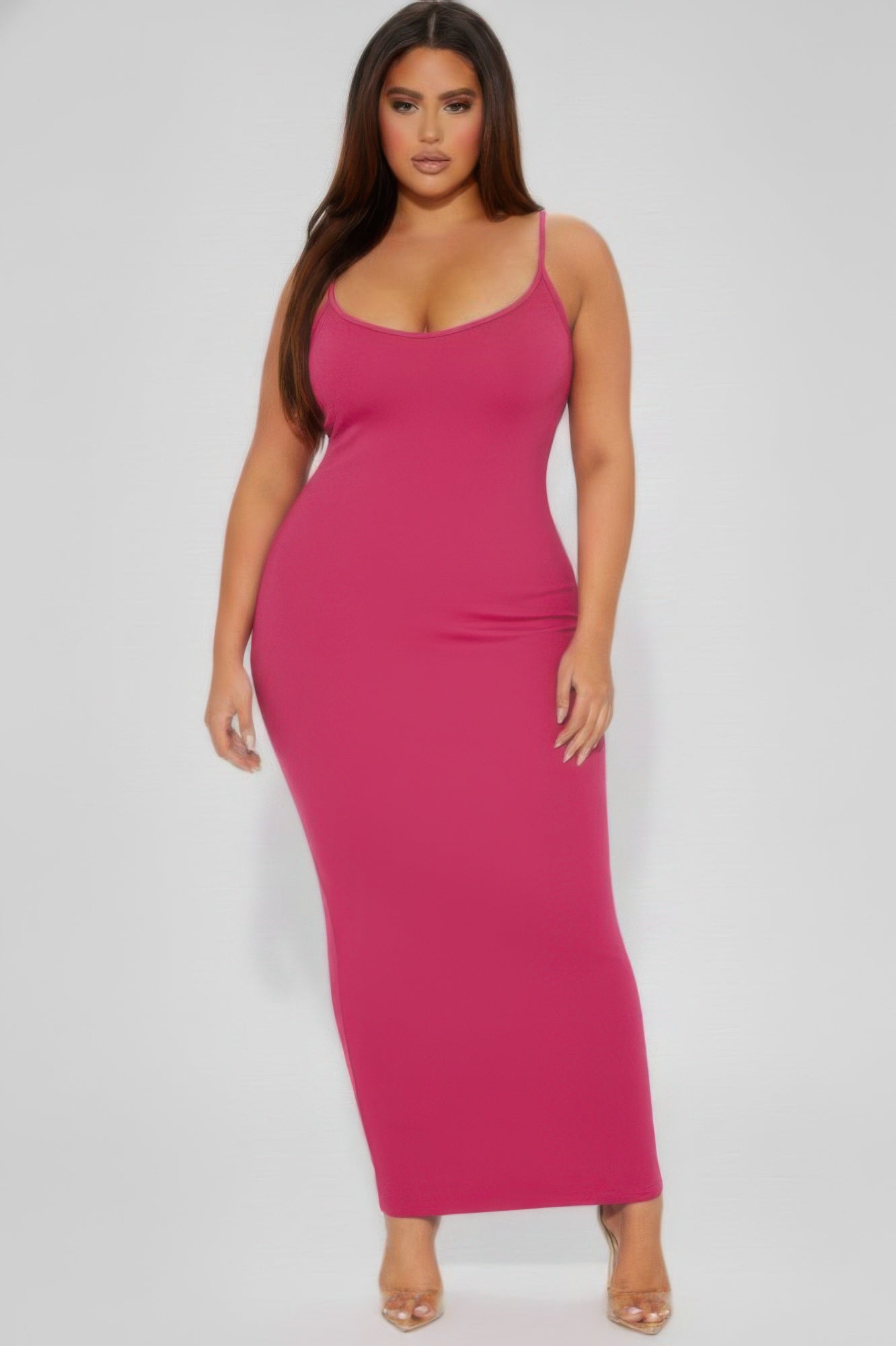 Plus Ribbed Mermaaid Hem Cami Dress by Selvanelle