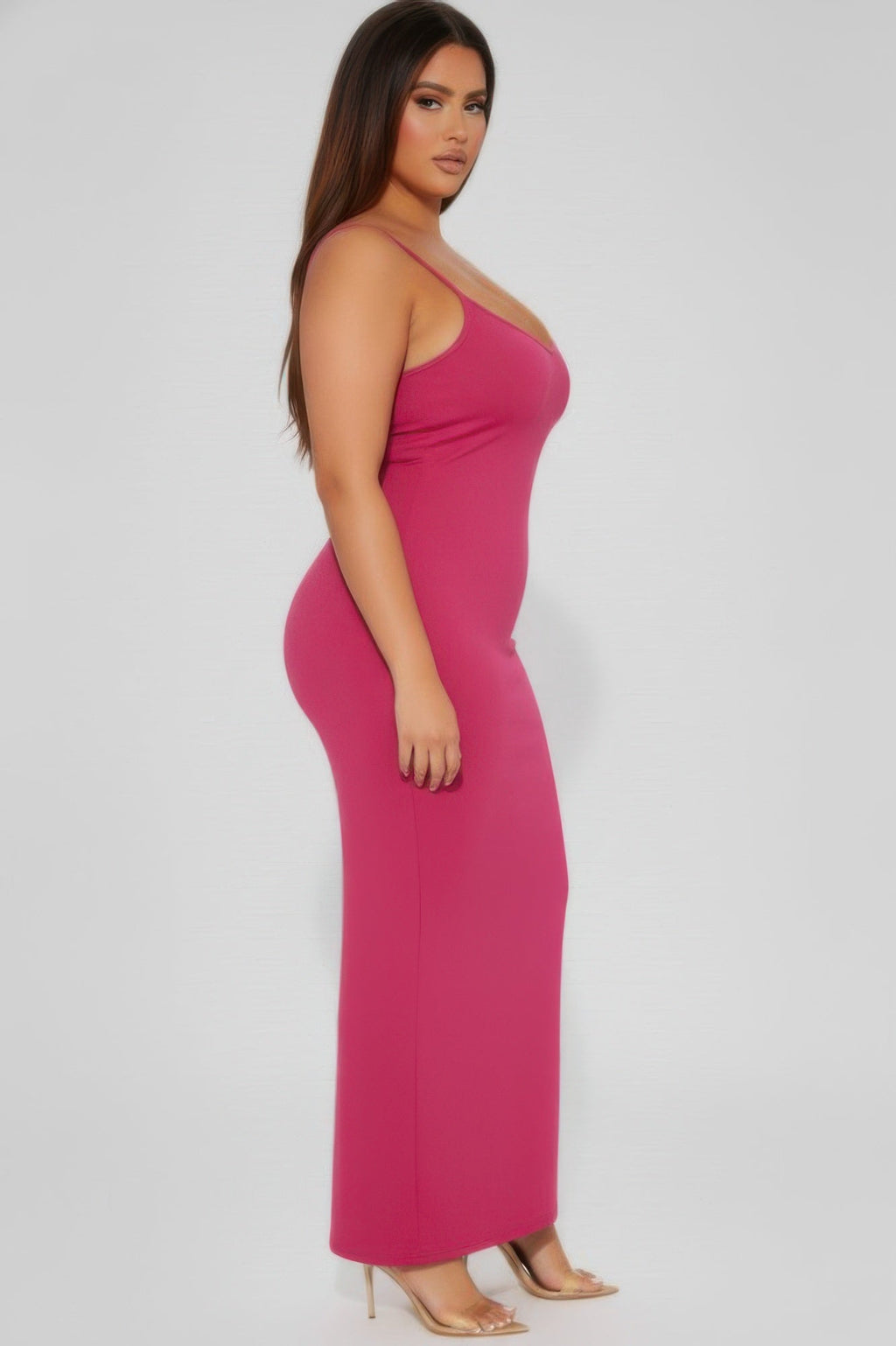 Plus Ribbed Mermaaid Hem Cami Dress by Selvanelle