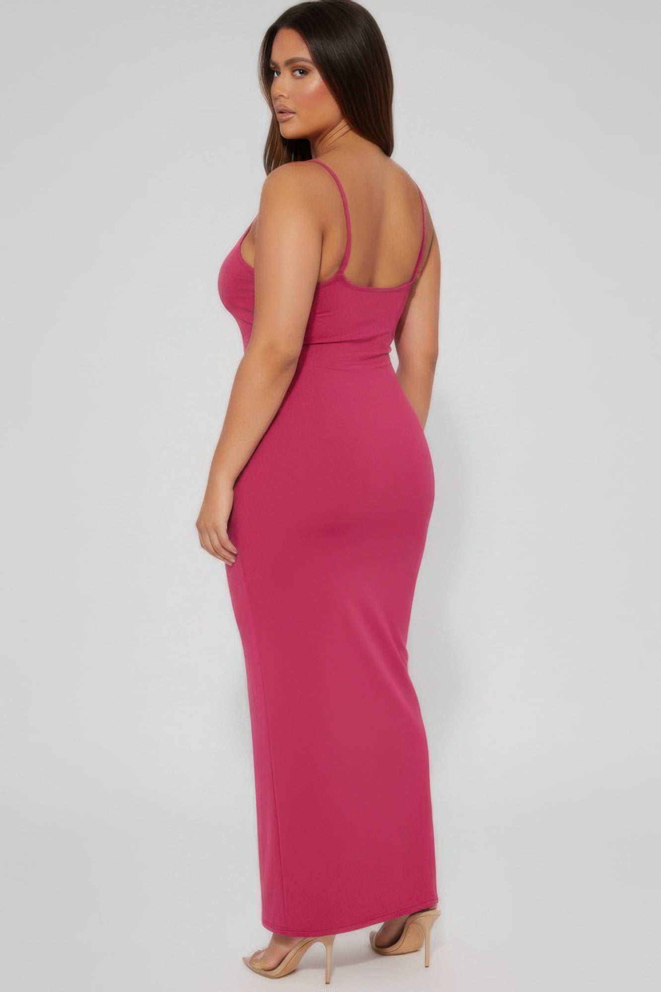 Plus Ribbed Mermaaid Hem Cami Dress by Selvanelle
