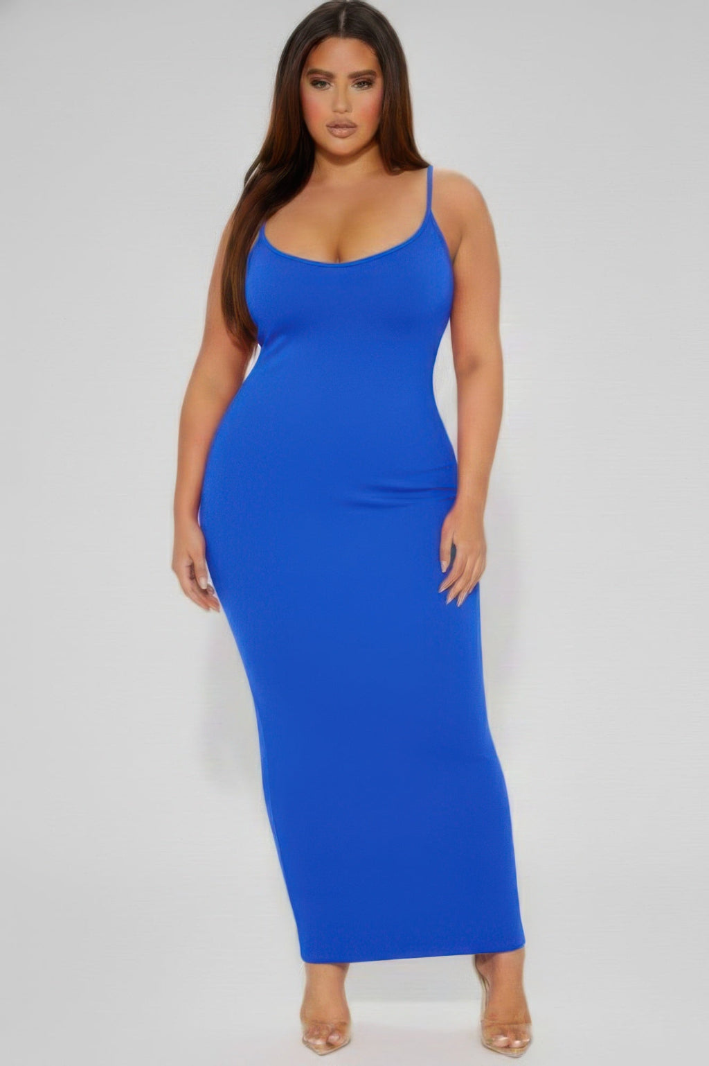 Plus Ribbed Mermaaid Hem Cami Dress by Selvanelle