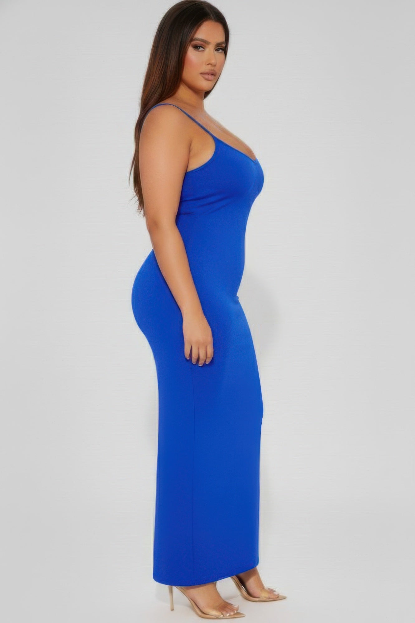 Plus Ribbed Mermaaid Hem Cami Dress by Selvanelle